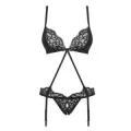 Laluna Offener Schritt Body Schwarz von Obsessive