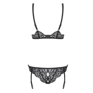 Laluna Offener Schritt Body Schwarz von Obsessive