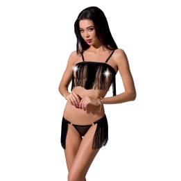 Kassandra 2er Set mit offenem BH Schwarz von Passion-Exklusiv | Fesselliebe.de