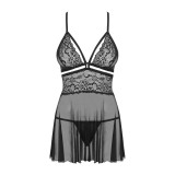 Babydoll & Tanga Schwarz Size Plus 838-Bab-1 von Obsessive Size Plus | Fesselliebe.de