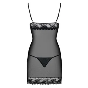 Wonderia Chemise & Tanga Schwarz von Obsessive