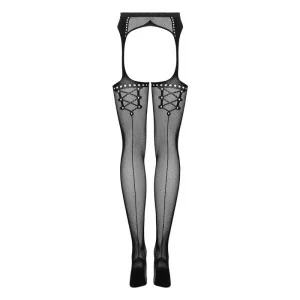 Garter Strümpfen S314 Schwarz von Obsessive