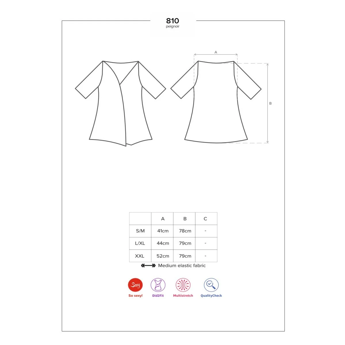 Peignor Size Plus 810-Pei-1 von Obsessive Size Plus kaufen | Fesselliebe