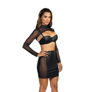 Blouse schwarz V-9170 von Axami kaufen | Fesselliebe