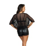 Blouse Schwarz V-9160 von Axami | Fesselliebe.de