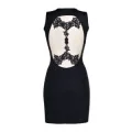 Kleid Schwarz V-9209 von Axami
