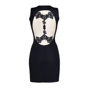 Kleid Schwarz V-9209 von Axami