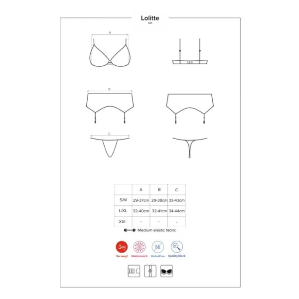 Lolitte 3er Set schwarz von Obsessive kaufen | Fesselliebe