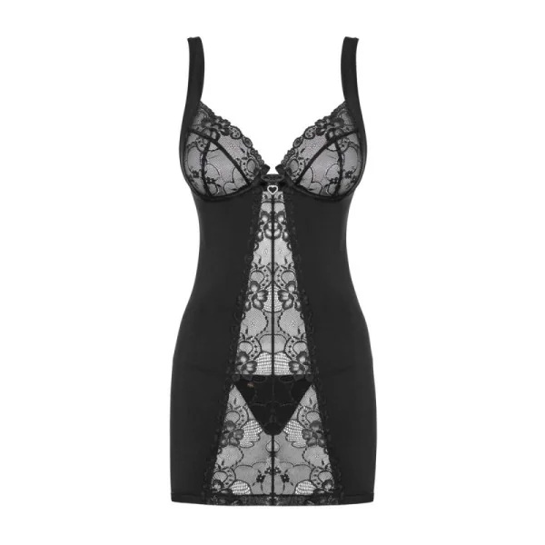 Heartina Chemise & Tanga schwarz von Obsessive kaufen | Fesselliebe