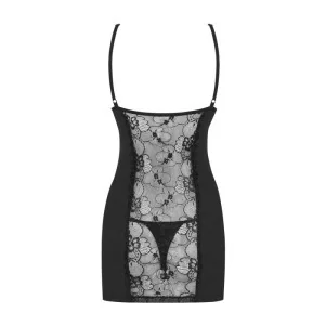 Heartina Chemise & Tanga Schwarz von Obsessive