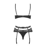 Heartina 3er Set Schwarz von Obsessive | Fesselliebe.de