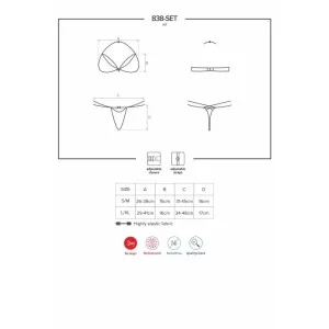 2er Set Schwarz 838-Set-1 von Obsessive