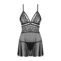 Babydoll & Tanga Schwarz 838-Bab-1 von Obsessive