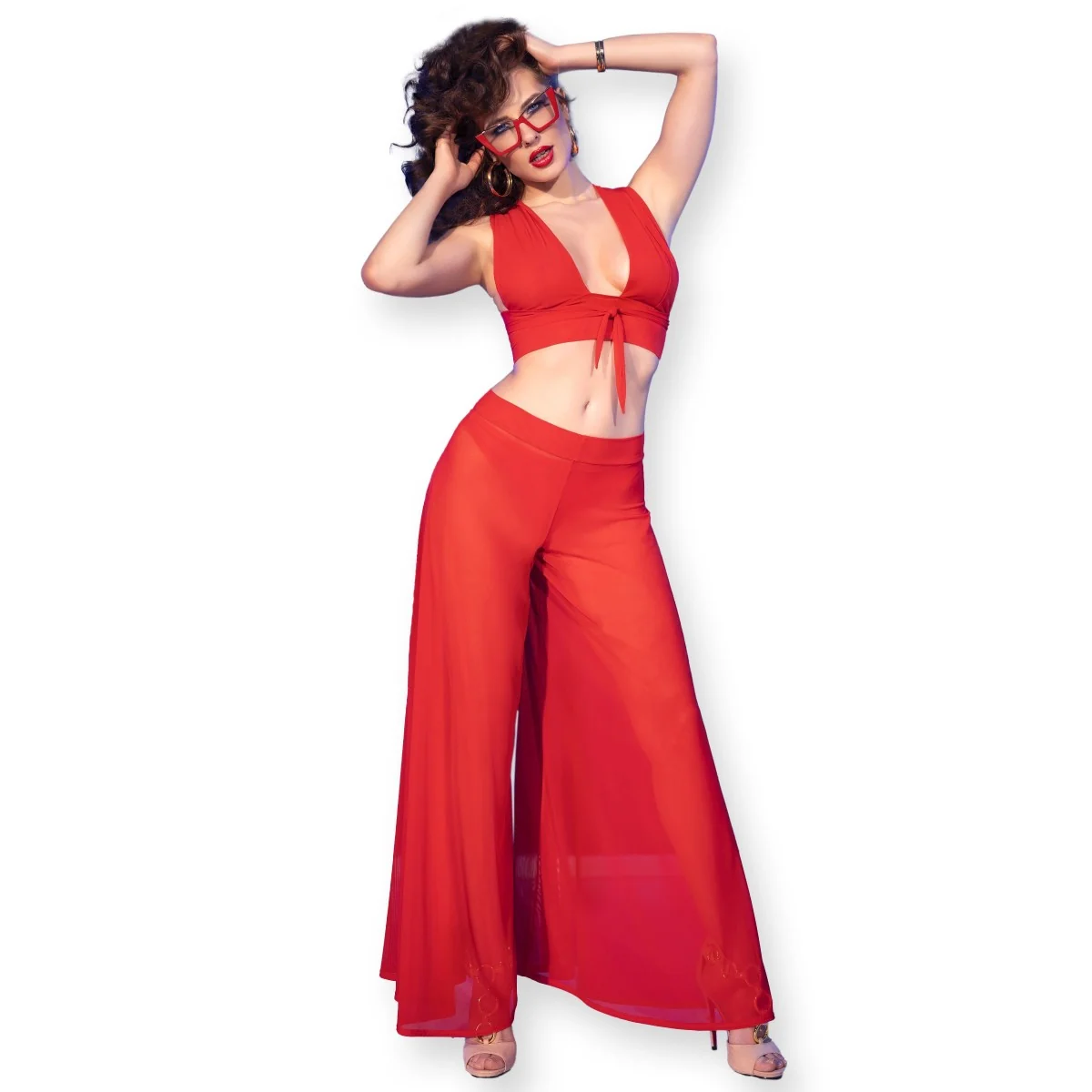 TOP + HOSE CR4857 ROT VON CHILIROSE