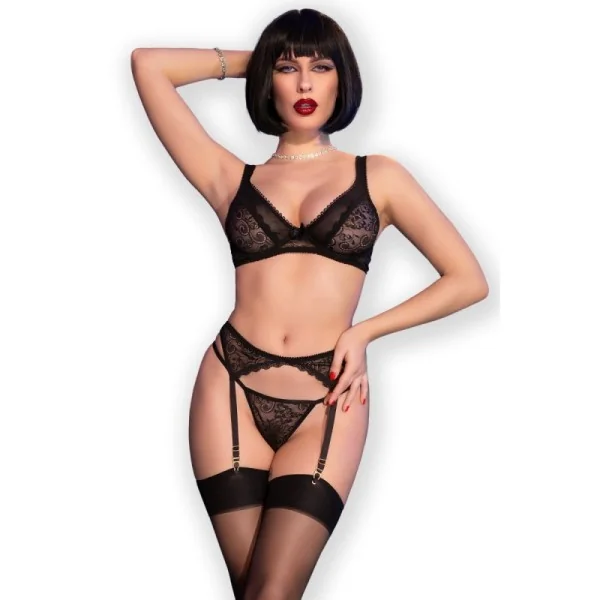 Spitzen-Set CR4692 schwarz von Chilirose kaufen | Fesselliebe