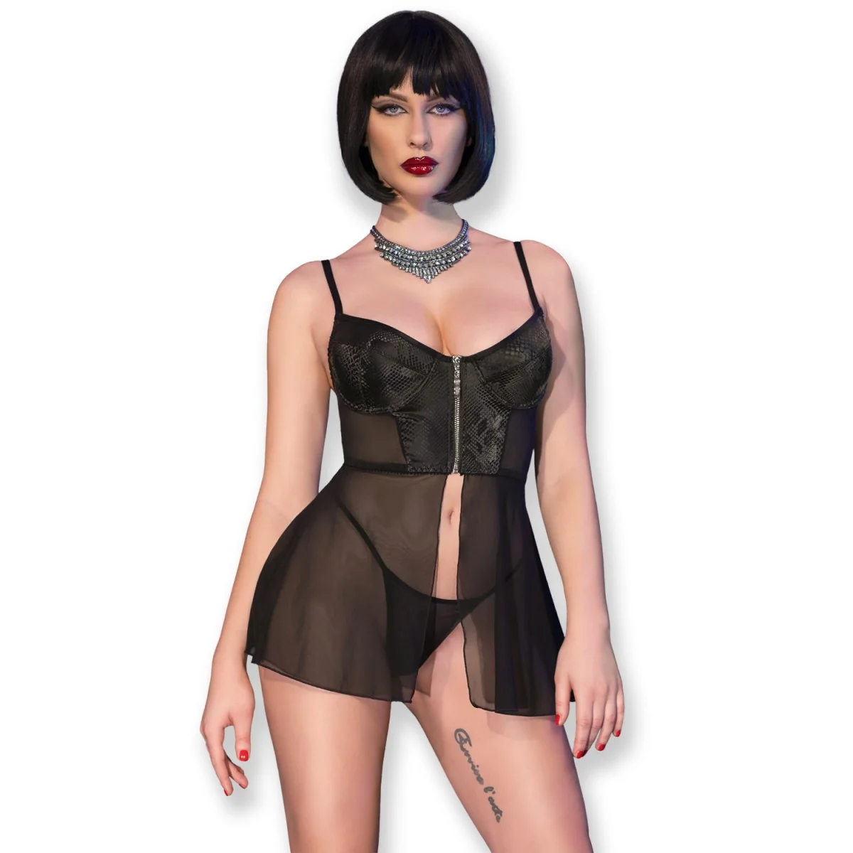 Corsagen-Set CR4612 schwarz von Chilirose kaufen | Fesselliebe