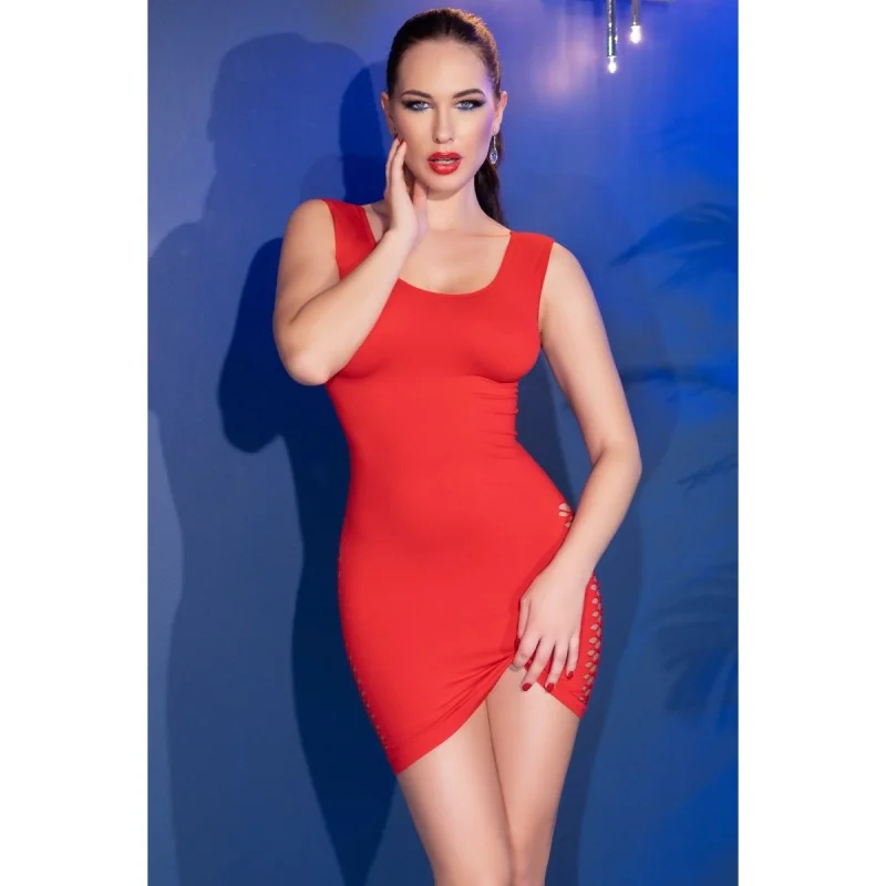 Nahtloses Minikleid CR4622 rot von Chilirose kaufen | Fesselliebe