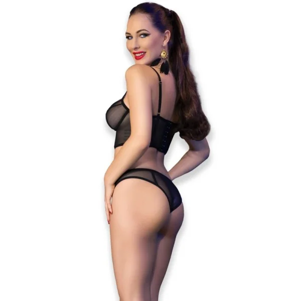 Corsagen-Set CR4615 schwarz von Chilirose kaufen | Fesselliebe