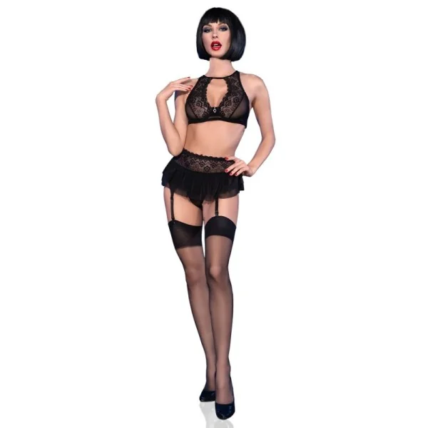 Spitzen-Set CR4466 schwarz von Chilirose kaufen | Fesselliebe