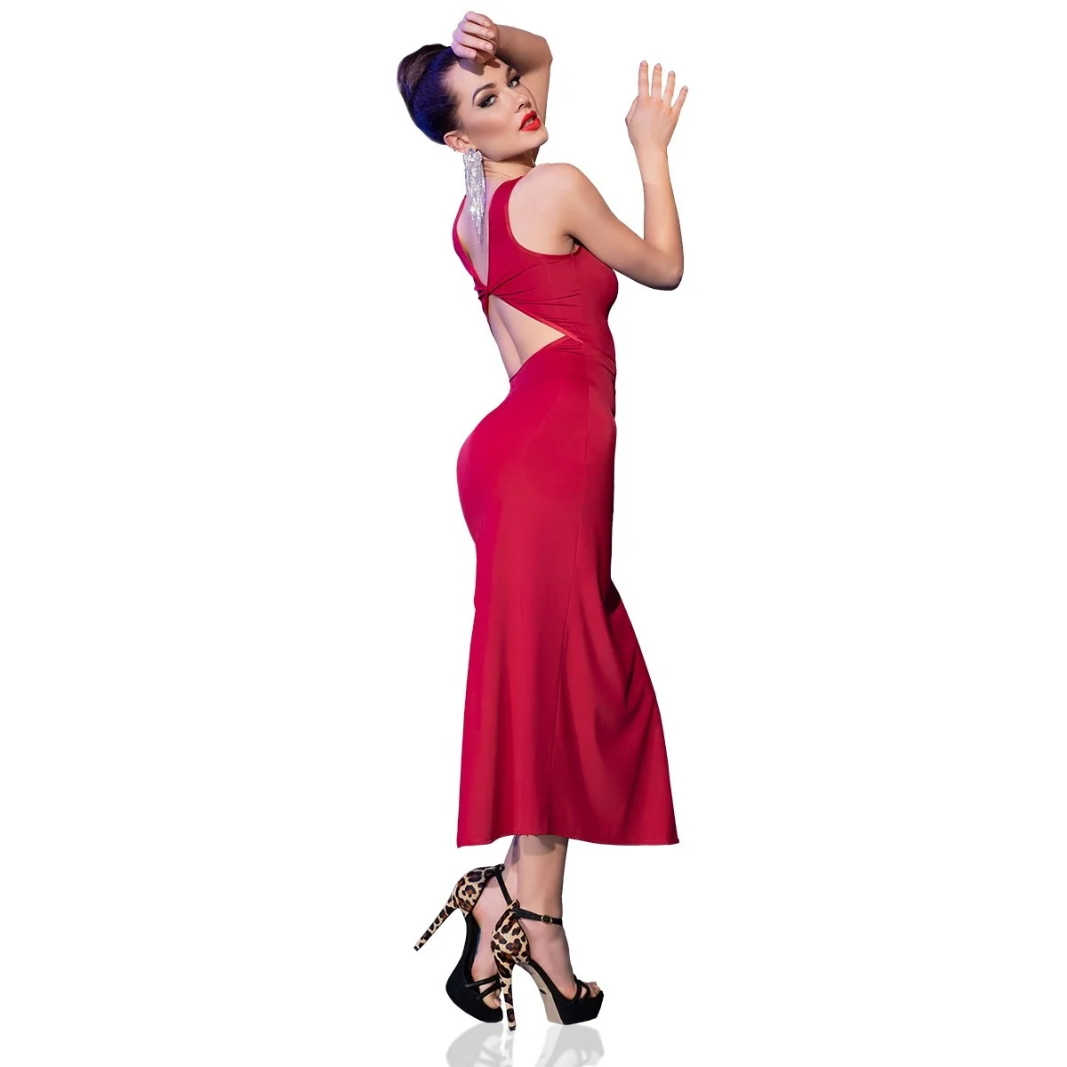 Langes Kleid CR4441 rot von Chilirose kaufen | Fesselliebe