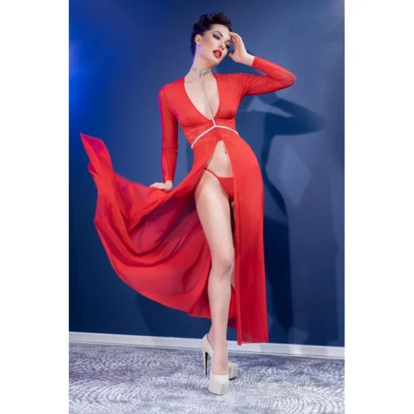 Langes Kleid CR4421 rot von Chilirose kaufen | Fesselliebe