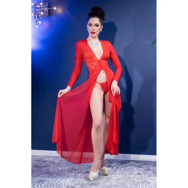 Langes Kleid CR4421 rot von Chilirose kaufen | Fesselliebe
