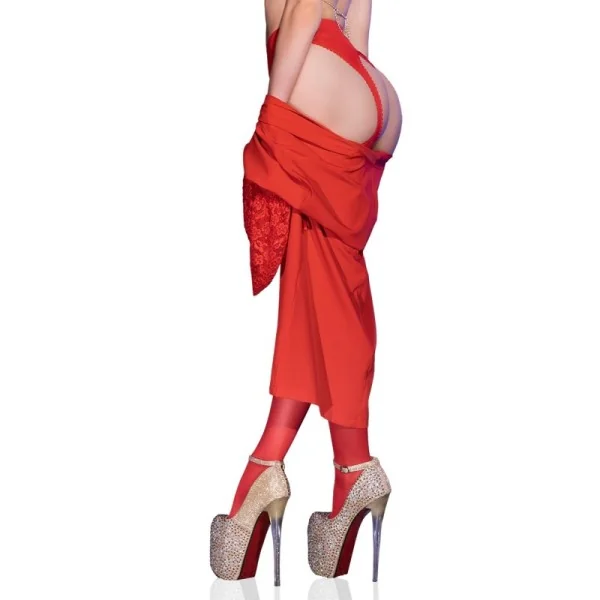 Garter Stockings CR4312 rot von Chilirose kaufen | Fesselliebe