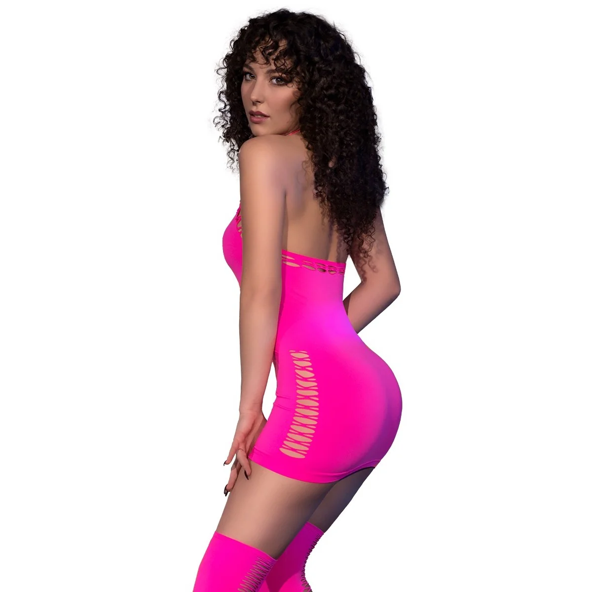 Minikleid CR4397 neonpink von Chilirose kaufen | Fesselliebe