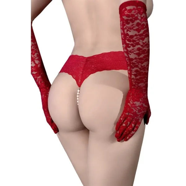 Perlenstring rot + Minivibrator CR4395 von Chilirose kaufen | Fesselliebe