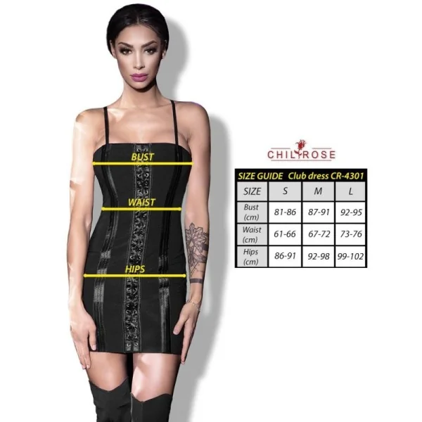 Minikleid CR4301 schwarz von Chilirose kaufen | Fesselliebe