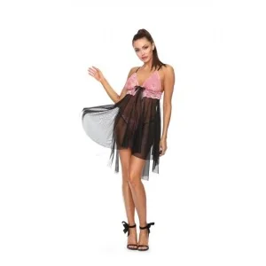 Schwarzes Babydoll D-332 von Excellent Beauty kaufen | Fesselliebe