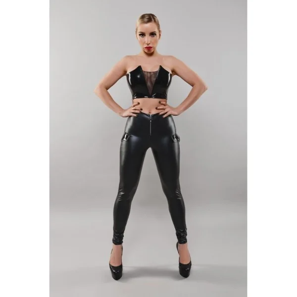 Schwarzes Damen-Top Tdgerda001 von Demoniq Total Domination Collection kaufen | Fesselliebe