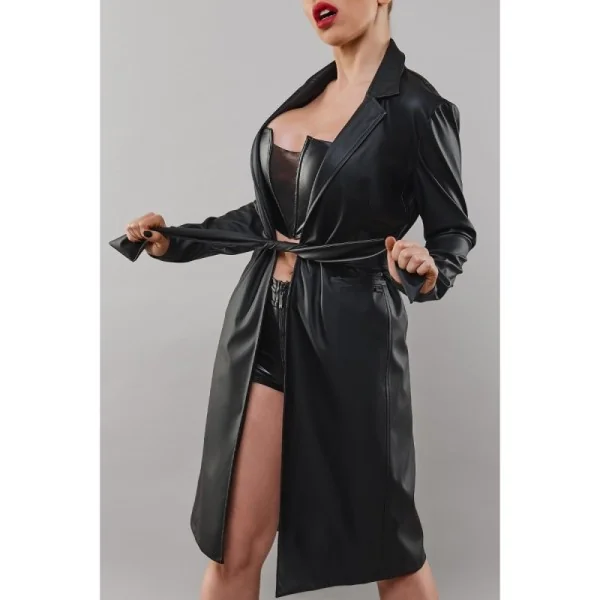 Schwarzer Mantel Tdselina001 von Demoniq Total Domination Collection kaufen | Fesselliebe