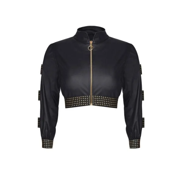 Schwarzer Kurze Damen Jacke Cbmartha001 von Demoniq Cash Baby Collection kaufen | Fesselliebe