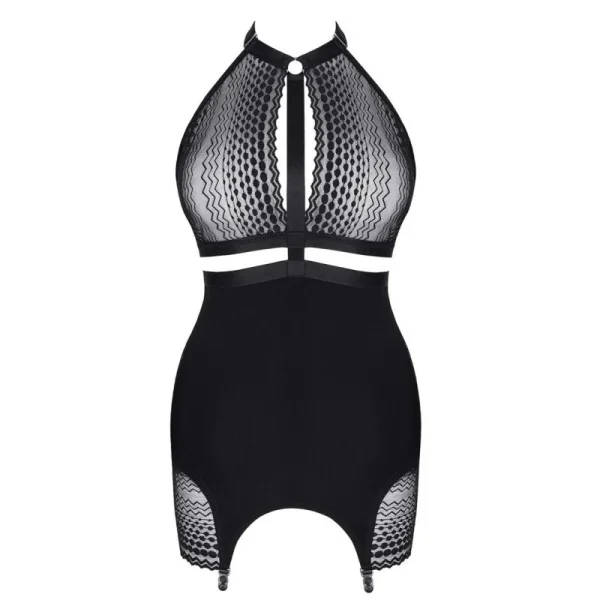 Schwarzes Straps-Kleid Lxpriscila001 von Demoniq Ladyx kaufen | Fesselliebe