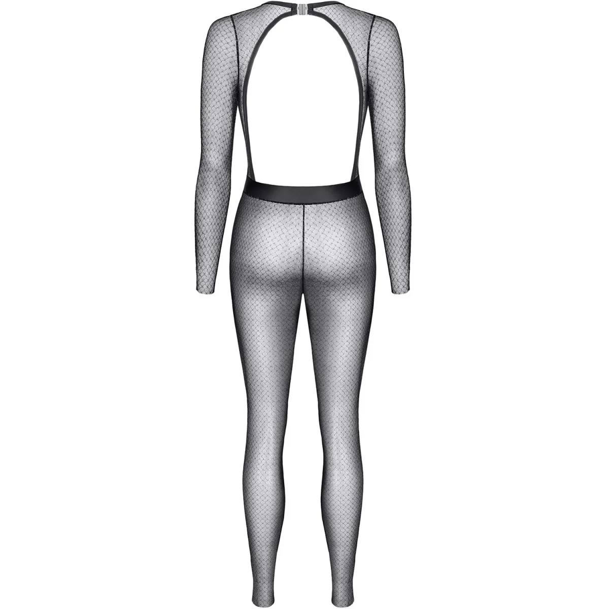 Schwarz/Silbernes Jumpsuit Stedvige001 von Demoniq Silver Touch Collection kaufen | Fesselliebe