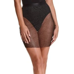 Schwarz/Silberner Minirock Stginevra001 von Demoniq Silver Touch Collection kaufen | Fesselliebe