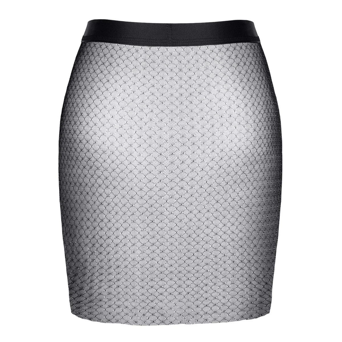 Schwarz/Silberner Minirock Stginevra001 von Demoniq Silver Touch Collection kaufen | Fesselliebe