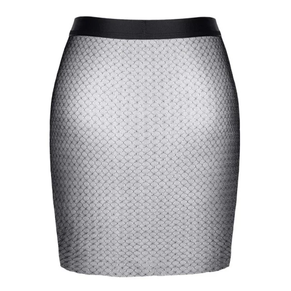 Schwarz/Silberner Minirock Stginevra001 von Demoniq Silver Touch Collection kaufen | Fesselliebe