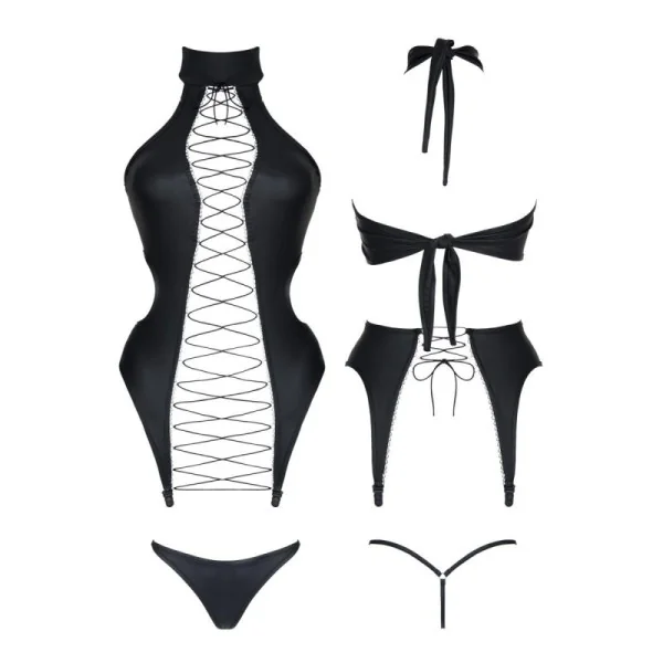 Schwarze Corsage Ddhekate001 von Demoniq Dark Desire Collection kaufen | Fesselliebe