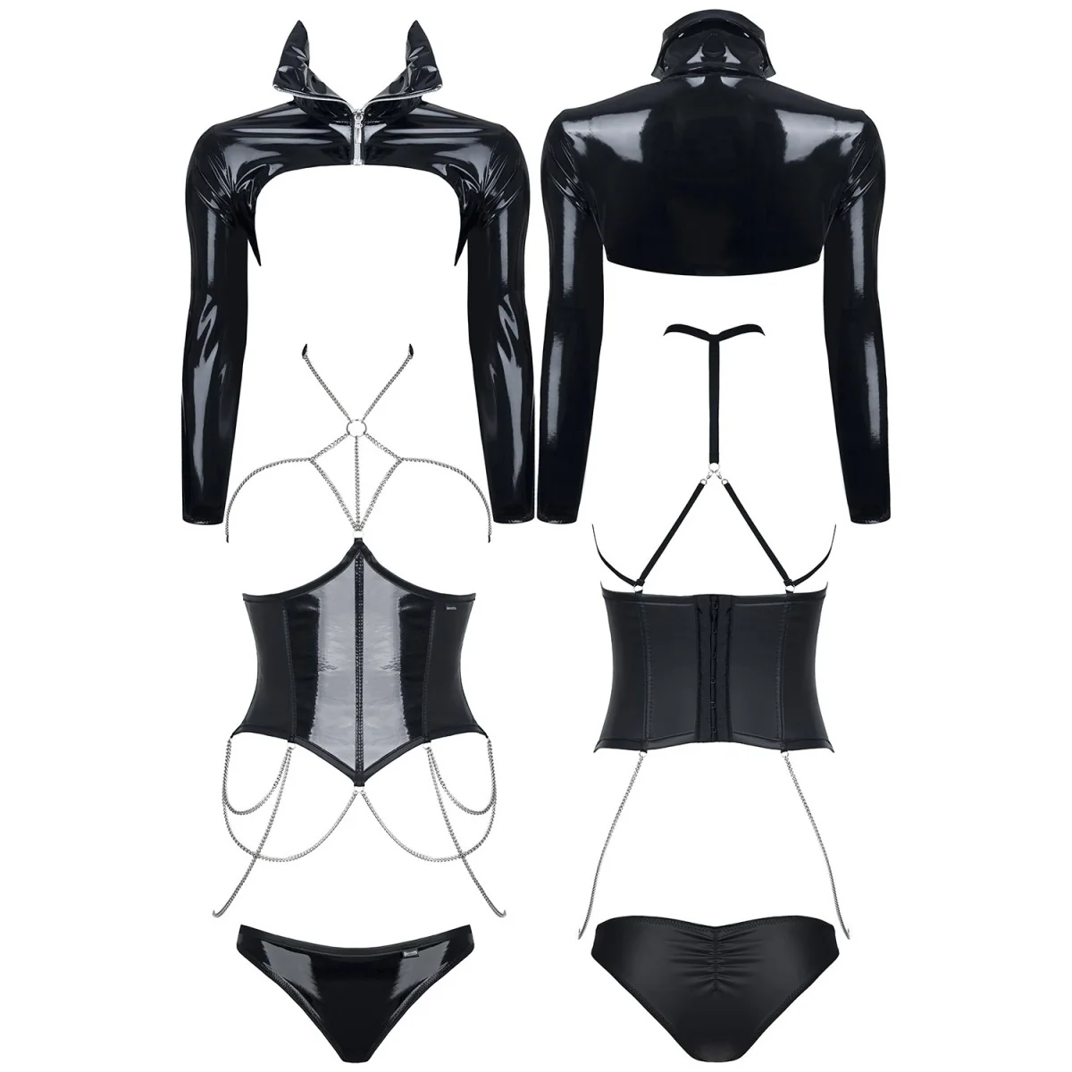 Schwarzes Set De443 von Demoniq Hard Candy Collection kaufen | Fesselliebe
