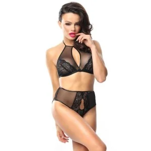 Schwarzes Set Yolande von Demoniq Look At Me Collection kaufen | Fesselliebe