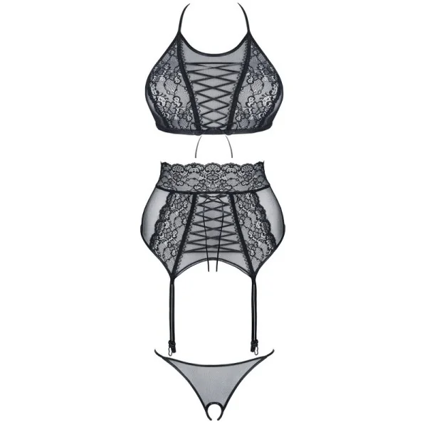 Schwarzes Set Vanda von Demoniq Look At Me Collection kaufen | Fesselliebe