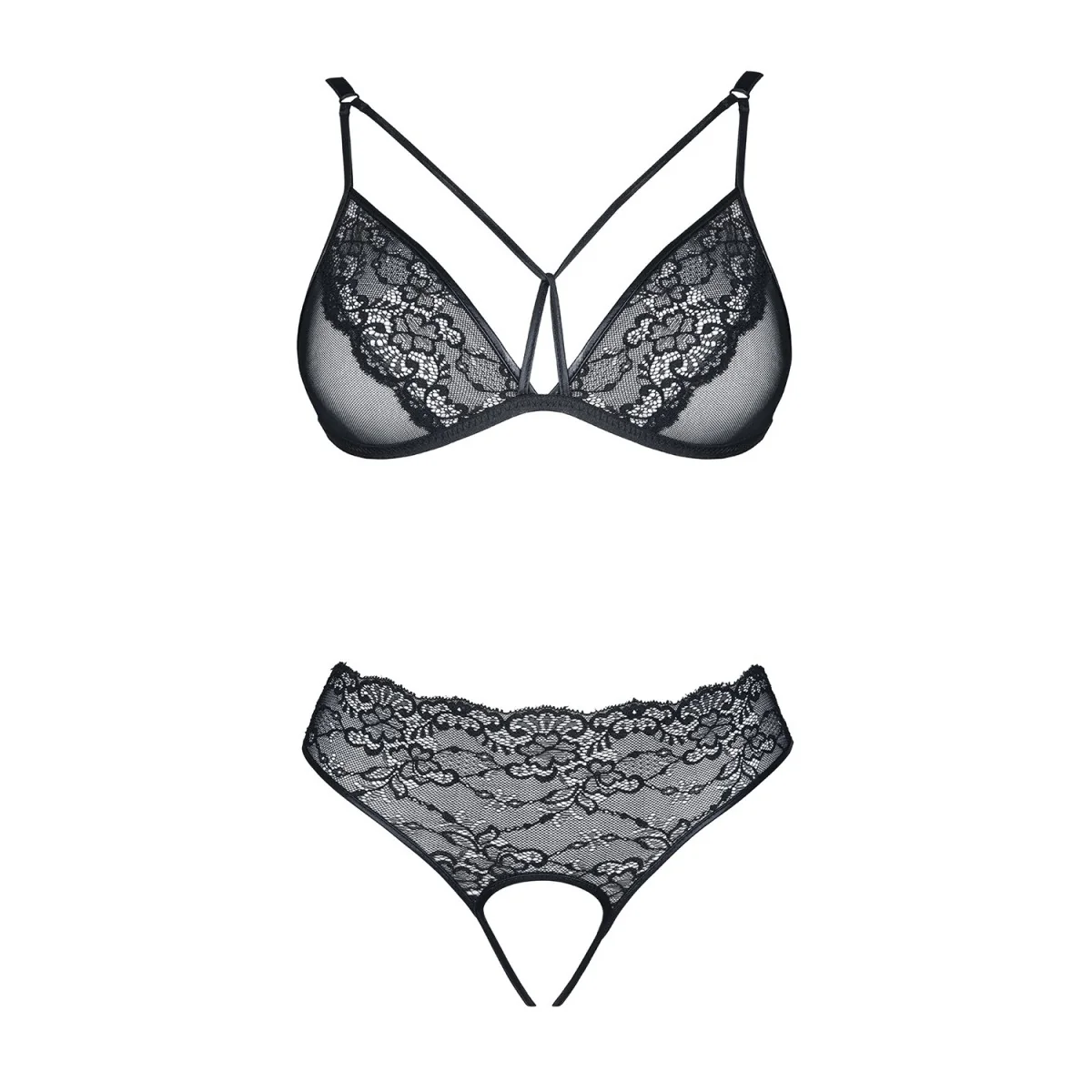 Schwarzes Set Pola von Demoniq Look At Me Collection kaufen | Fesselliebe