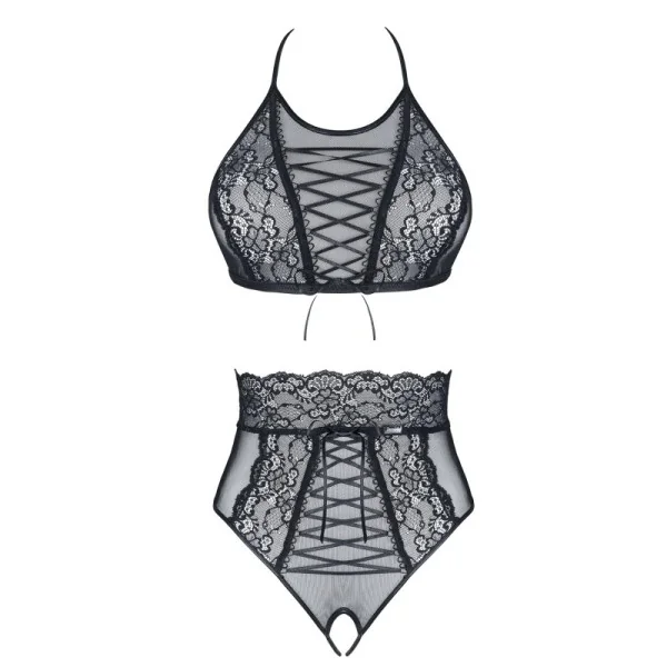 Schwarzes Set Mireille von Demoniq Look At Me Collection kaufen | Fesselliebe