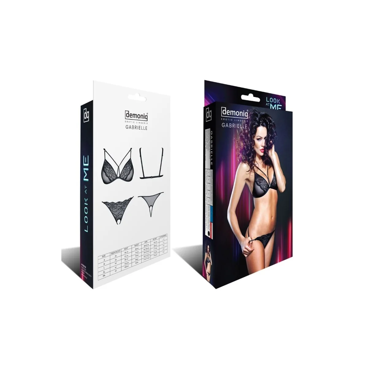 Schwarzes Set Gabrielle von Demoniq Look At Me Collection kaufen | Fesselliebe