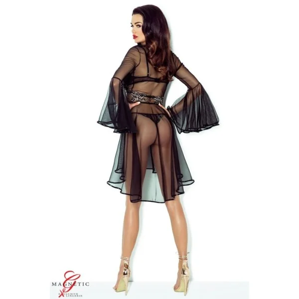 Schwarzer Kimono Cassandra von Demoniq Magnetic Collection kaufen | Fesselliebe