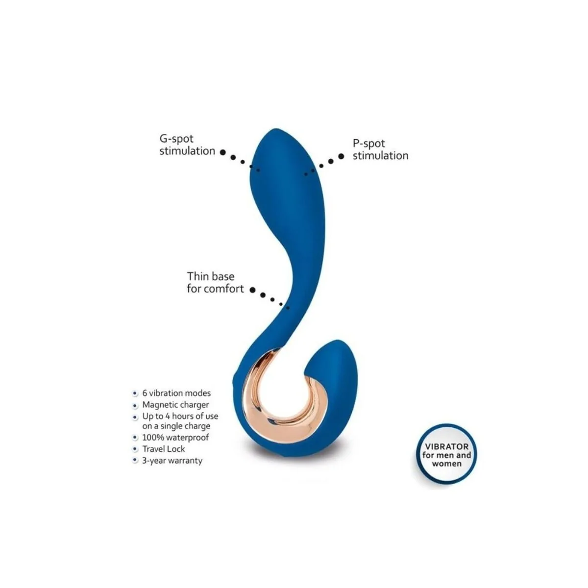 Gpop 2 G- und P-Punkt-Vibrator Indigoblau von G-Vibe kaufen | Fesselliebe