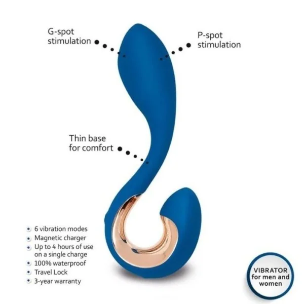Gpop 2 G- und P-Punkt-Vibrator Indigoblau von G-Vibe kaufen | Fesselliebe