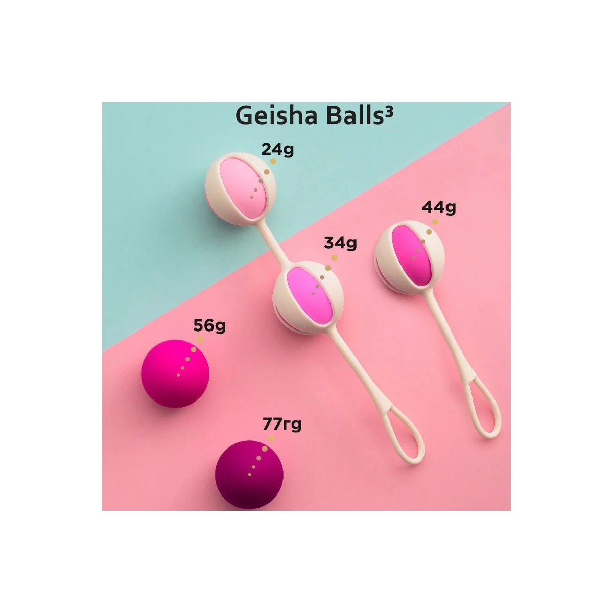 Set 5 Geisha-Bälle3 Rosa von G-Vibe kaufen | Fesselliebe